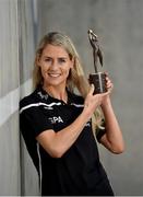 6 July 2021; Cork footballer Orla Finn with her PwC GPA Women’s Player of the Month Award in Football for June in Kinsale GAA Club in Cork. Photo by Daire Brennan/Sportsfile
