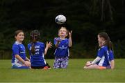 6 July 2021; Cora Sweetman, age 8, with other participants during a Bank of Ireland Leinster Rugby Summer Camp at Wexford Wanderers RFC in Wexford. Photo by Matt Browne/Sportsfile