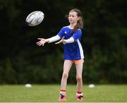 6 July 2021; Erin Jordan, age 8, in action during a Bank of Ireland Leinster Rugby Summer Camp at Wexford Wanderers RFC in Wexford. Photo by Matt Browne/Sportsfile