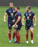 6 July 2021; Players, from left, Iain Henderson, Jamie George and Elliot Daly during the British and Irish Lions Captain's Run at St Peter's College in Johannesburg, South Africa. Photo by Sydney Seshibedi/Sportsfile