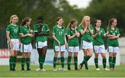 6 July 2021; Republic of Ireland players react in the penalty shootout during the Women's U16 International Friendly match between Republic of Ireland and England at RSC in Waterford. Photo by Harry Murphy/Sportsfile