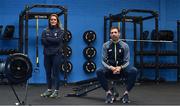 7 July 2021; Clare footballer Gary Brennan and Galway Camogie player Orlaith McGrath in attendance at the GPA and Setanta College Launch Extended Postgraduate Scholarships at Setanta Wellness Galway in Galway. Photo by Ray Ryan/Sportsfile