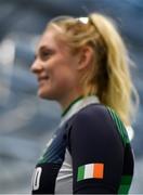 8 July 2021; Team Ireland track cyclist Emily Kay on the day they received their Olympic kit for Tokyo 2020. They will be competing in the Izu Velodrome from the 5 – 8 August. Photo by Brendan Moran/Sportsfile