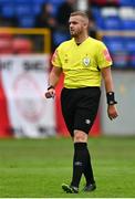 3 July 2021; Referee Mark Patchell during the SSE Airtricity Women's National League match between Shelbourne and Peamount United at Tolka Park in Dublin. Photo by Eóin Noonan/Sportsfile