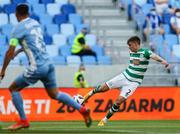 7 July 2021; Sean Gannon of Shamrock Rovers takes a shot at goal which goes wide during the UEFA Champions League first qualifying round first leg match between Slovan Bratislava and Shamrock Rovers at Tehelné pole Stadium in Bratislava, Slovakia. Photo by Grega Valancic/Sportsfile