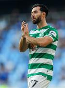 7 July 2021; Richie Towell of Shamrock Rovers reacts during the UEFA Champions League first qualifying round first leg match between Slovan Bratislava and Shamrock Rovers at Tehelné pole Stadium in Bratislava, Slovakia. Photo by Grega Valancic/Sportsfile