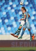 7 July 2021; Lee Grace of Shamrock Rovers in action against Jurik Medvedev of Slovan Bratislava during the UEFA Champions League first qualifying round first leg match between Slovan Bratislava and Shamrock Rovers at Tehelné pole Stadium in Bratislava, Slovakia. Photo by Grega Valancic/Sportsfile