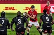 7 July 2021; Iain Henderson of British and Irish Lions in action against Thembelani Bholi, Khutha Mchunu and Phepsi Buthelezi of Cell C Sharks during the 2021 British and Irish Lions tour match between Cell C Sharks and The British and Irish Lions at Emirates Airline Park in Johannesburg, South Africa. Photo by Sydney Seshibedi/Sportsfile