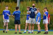 8 July 2021; Coach Hannah Tyrrell with participants at the Bank of Ireland Leinster Rugby Summer Camp at Energia Park in Dublin. Photo by Matt Browne/Sportsfile