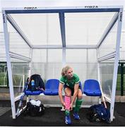9 July 2021; Chloe Watkins during an Ireland Women's hockey training session at the Sport Ireland Campus in Dublin. With just over two weeks until the 2020 Tokyo Games commence, the Sport Ireland Campus has been hosting Ireland’s Tokyo bound athletes and teams as they make their final preparations for the Olympic and Paralympic Games. Irish athletes from a multitude of sports have been using the world class facilities including; Olympic veteran and modern pentathlete, Natalya Coyle, Paralympic swimmer Ellen Keane, gymnast Rhys McClenaghan and the Ireland women’s hockey team and Ireland Men’s Rugby Sevens team. Photo by David Fitzgerald/Sportsfile