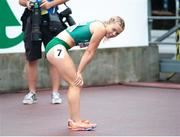 8 July 2021; Molly Scott of Ireland after competing in round one of the Women's 100 metres during day one of the European Athletics U23 Championships at the Kadriorg Stadium in Tallinn, Estonia. Photo by Marko Mumm/Sportsfile