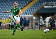 6 July 2021; Grace Flanagan of Republic of Ireland takes a penalty during the Women's U16 International Friendly match between Republic of Ireland and England at RSC in Waterford. Photo by Harry Murphy/Sportsfile