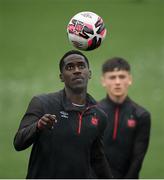 8 July 2021; Wilfred Zahibo of Dundalk before the UEFA Europa Conference League first qualifying round first leg match between Dundalk and Newtown at Oriel Park in Dundalk, Louth. Photo by Stephen McCarthy/Sportsfile