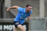 8 July 2021; Seán Foran of Dublin celebrates after scoring his side's first goal during the EirGrid Leinster GAA Football U20 Championship Quarter-Final match between Dublin and Wicklow at Parnell Park in Dublin. Photo by Daire Brennan/Sportsfile