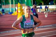 8 July 2021; Molly Scott of Ireland after competing in the Women's 100m semi-final during day one of the European Athletics U23 Championships at the Kadriorg Stadium in Tallinn, Estonia. Photo by Marko Mumm/Sportsfile