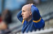 8 July 2021; A dejected Wicklow Treasurer Alan Smullen near the end of the EirGrid Leinster GAA Football U20 Championship Quarter-Final match between Dublin and Wicklow at Parnell Park in Dublin. Photo by Daire Brennan/Sportsfile