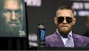 8 July 2021; Conor McGregor during a press conference ahead of UFC 264 at the T-Mobile Arena in Las Vegas, Nevada, USA. Photo by Thomas King/Sportsfile