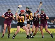 20 June 2021; Grace Walsh of Kilkenny in action against Siobhán Gardiner of Galway during the Littlewoods Ireland Camogie League Division 1 Final match between Galway and Kilkenny at Croke Park in Dublin. Photo by Piaras Ó Mídheach/Sportsfile