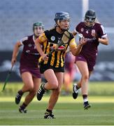 20 June 2021; Mary O'Connell of Kilkenny gets away from Róisín Black, left, and Siobhán Gardiner of Galway during the Littlewoods Ireland Camogie League Division 1 Final match between Galway and Kilkenny at Croke Park in Dublin. Photo by Piaras Ó Mídheach/Sportsfile
