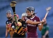 20 June 2021; Niamh McGrath of Galway in action against Michaela Kenneally of Kilkenny during the Littlewoods Ireland Camogie League Division 1 Final match between Galway and Kilkenny at Croke Park in Dublin. Photo by Piaras Ó Mídheach/Sportsfile
