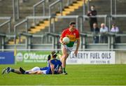 27 June 2021; Jordan Morrissey of Carlow during the Leinster GAA Football Senior Championship Round 1 match between Carlow and Longford at Bord Na Mona O’Connor Park in Tullamore, Offaly. Photo by Eóin Noonan/Sportsfile