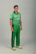 9 July 2021; Mark Adair during a Cricket Ireland portrait session at Malahide Cricket Club in Dublin. Photo by Seb Daly/Sportsfile