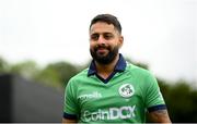 9 July 2021; Simi Singh arrives for a Cricket Ireland portrait session session at Malahide Cricket Club in Dublin. Photo by Stephen McCarthy/Sportsfile