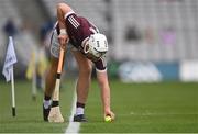 3 July 2021; Joe Canning of Galway prepares to take a sideline cut during the Leinster GAA Hurling Senior Championship Semi-Final match between Dublin and Galway at Croke Park in Dublin. Photo by Piaras Ó Mídheach/Sportsfile