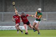 26 June 2021; Barry O’Mahony of Kerry in action against Chris Egan of Down during the Joe McDonagh Cup Round 1 match between Kerry and Down at Austin Stack Park in Tralee, Kerry. Photo by Daire Brennan/Sportsfile