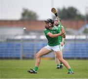 2 July 2021; Ethan Hurley of Limerick during the 2020 Electric Ireland Leinster GAA Hurling Minor Championship Semi-Final match between Limerick and Galway at Cusack Park in Ennis, Clare. Photo by Matt Browne/Sportsfile