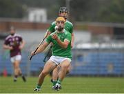 2 July 2021; Adam English of Limerick during the 2020 Electric Ireland Leinster GAA Hurling Minor Championship Semi-Final match between Limerick and Galway at Cusack Park in Ennis, Clare. Photo by Matt Browne/Sportsfile