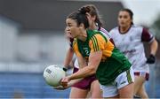 9 July 2021; Louise Galvin of Kerry in action against Kate Geraghty of Galway during the TG4 Ladies Football All-Ireland Championship Group 4 Round 1 match between Galway and Kerry at Cusack Park in Ennis, Clare. Photo by Brendan Moran/Sportsfile