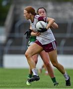 9 July 2021; Siobhán Divilly of Galway in action against Danielle O'Leary of Kerry during the TG4 Ladies Football All-Ireland Championship Group 4 Round 1 match between Galway and Kerry at Cusack Park in Ennis, Clare. Photo by Brendan Moran/Sportsfile