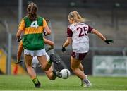 9 July 2021; Ailish Morrissey of Galway scores her side's second goal during the TG4 Ladies Football All-Ireland Championship Group 4 Round 1 match between Galway and Kerry at Cusack Park in Ennis, Clare. Photo by Brendan Moran/Sportsfile