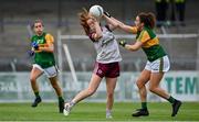 9 July 2021; Kate Slevin of Galway in action against Aishling O'Connell of Kerry during the TG4 Ladies Football All-Ireland Championship Group 4 Round 1 match between Galway and Kerry at Cusack Park in Ennis, Clare. Photo by Brendan Moran/Sportsfile