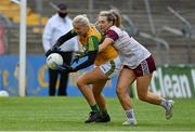 9 July 2021; Ciara Butler of Kerry is tackled by Ailish Morrissey of Galway during the TG4 Ladies Football All-Ireland Championship Group 4 Round 1 match between Galway and Kerry at Cusack Park in Ennis, Clare. Photo by Brendan Moran/Sportsfile