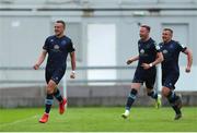 9 July 2021; Michael O'Connor of Shelbourne celebrates after scoring his side's first goal during the SSE Airtricity League First Division match between Treaty United and Shelbourne at Markets Field in Limerick. Photo by Michael P Ryan/Sportsfile