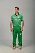 9 July 2021; Curtis Campher during a Cricket Ireland portrait session at Malahide Cricket Club in Dublin.  Photo by Seb Daly/Sportsfile