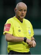 9 July 2021; Referee Graham Kelly during the SSE Airtricity League First Division match between Treaty United and Shelbourne at Markets Field in Limerick. Photo by Michael P Ryan/Sportsfile