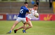 10 July 2021; Conor Meyler of Tyrone in action against Killian Brady of Cavan during the Ulster GAA Football Senior Championship quarter-final match between Tyrone and Cavan at Healy Park in Omagh, Tyrone. Photo by Stephen McCarthy/Sportsfile