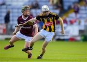 10 July 2021; Mark Donnelly of Kilkenny in action against Ruben Davitt of Galway during the 2020 Electric Ireland GAA Hurling All-Ireland Minor Championship Final match between Kilkenny and Galway at MW Hire O'Moore Park in Portlaoise, Laois. Photo by Matt Browne/Sportsfile