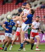 10 July 2021; Brian Kennedy of Tyrone in action against Gearóid McKiernan of Cavan during the Ulster GAA Football Senior Championship quarter-final match between Tyrone and Cavan at Healy Park in Omagh, Tyrone. Photo by Stephen McCarthy/Sportsfile