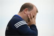 10 July 2021; Cavan manager Mickey Graham during the closing stages of the Ulster GAA Football Senior Championship quarter-final match between Tyrone and Cavan at Healy Park in Omagh, Tyrone. Photo by Stephen McCarthy/Sportsfile