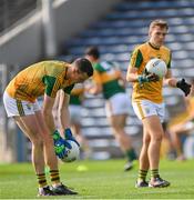 10 July 2021; Kerry goalkeepers Shane Ryan, left, and Kieran Fitzgibbon during the warm-up before the Munster GAA Football Senior Championship Semi-Final match between Tipperary and Kerry at Semple Stadium in Thurles, Tipperary. Photo by Piaras Ó Mídheach/Sportsfile