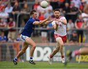 10 July 2021; Matthew Donnelly of Tyrone in action against Brian O'Connell of Cavan during the Ulster GAA Football Senior Championship quarter-final match between Tyrone and Cavan at Healy Park in Omagh, Tyrone. Photo by Stephen McCarthy/Sportsfile