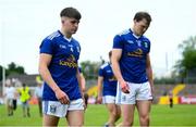 10 July 2021; Dejcted Cavan players Cian Reilly, left, and Gearóid McKiernan during the Ulster GAA Football Senior Championship quarter-final match between Tyrone and Cavan at Healy Park in Omagh, Tyrone. Photo by Stephen McCarthy/Sportsfile