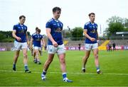 10 July 2021; Dejected Cavan players, from left, Gearóid McKiernan, Gerard Smith and Conor Madden following the Ulster GAA Football Senior Championship quarter-final match between Tyrone and Cavan at Healy Park in Omagh, Tyrone. Photo by Stephen McCarthy/Sportsfile