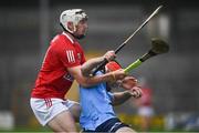 10 July 2021; Iain Ó Heither of Dublin in action against Shane Barrett of Cork during the 2020 Bord Gáis Energy GAA Hurling All-Ireland U20 Championship Final match between Dublin and Cork at UPMC Nowlan Park in Kilkenny. Photo by David Fitzgerald/Sportsfile