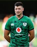 10 July 2021; Fineen Wycherley of Ireland before the International Rugby Friendly match between Ireland and USA at the Aviva Stadium in Dublin. Photo by Brendan Moran/Sportsfile
