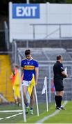 10 July 2021; Michael Quinlivan of Tipperary leaves the pitch after he was shown the red card by referee Niall Cullen during the Munster GAA Football Senior Championship Semi-Final match between Tipperary and Kerry at Semple Stadium in Thurles, Tipperary. Photo by Piaras Ó Mídheach/Sportsfile